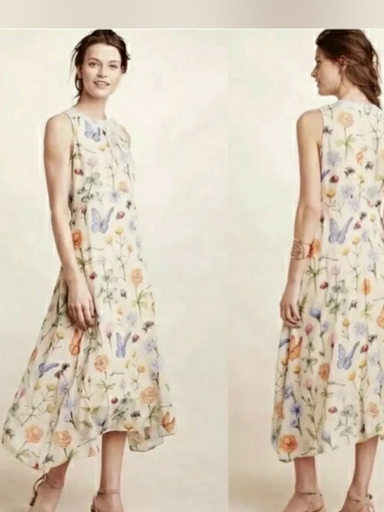 Anthropologie Dresses & Skirts - RARE Anthropologie Garden Midi Dress by Pankaj & Nidhi, Size 12P